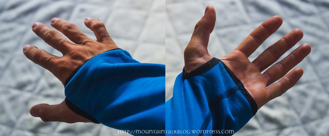 Детайл от ръкавите на ACLIMA Woolshell Jacket